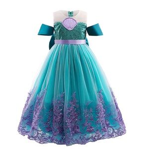 Girls Mermaid Costume Princess Dress Up
